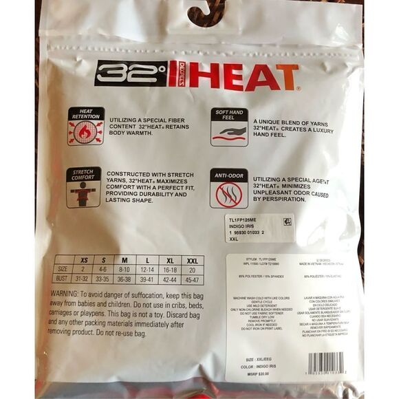 32 DEGREES - 😍HP😍 NWT L Sz XXL Long Sleeve MockNeck Heat Extra Warm Base Layer - Picture 13 of 15